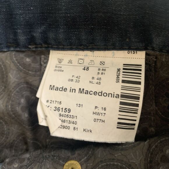 Faherty Kirk Jeans Dark Wash Denim Size Euro 48 US 33 Men Read Measurements - Picture 15 of 16